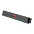 REDRAGON 2.0 Sound Bar ADIEMUS 2 x 3W RGB USB,Aux PC Gaming Speaker - Black