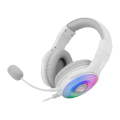REDRAGON Over-Ear PANDORA USB (Power Only),Aux (Mic and Headset) RGB Gaming Headset - White