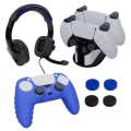 Sparkfox PlayStation 5 Combo Gamer Pack with Headset,Grip Pack,Controller Skin,Charging Dock