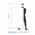 Bunty's Surplus Bath Sheet - Design 001 - 100x150cm - 470GSM - White - 0700gms