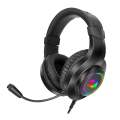 REDRAGON Over-Ear HYLAS Aux (Mic and Headset)|USB (Power Only)&#xD;RGB Gaming Headset - Black