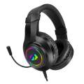 REDRAGON Over-Ear HYLAS Aux (Mic and Headset)|USB (Power Only)&#xD;RGB Gaming Headset - Black