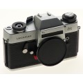 LEICAFLEX SL 35mm CHROME SLR LEITZ CAMERA BODY WITH HALF CASE CLEAN WORKING NICE