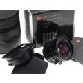 NEW LEICA ELMARIT-M 2.8/21mm ASPH. LENS 11135 WIDE ANGLE 6-Bit BOX CAP HOOD f=21