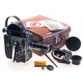 BOLEX H8 MOVIE FILM CAMERA PAN-CINOR 1:1.9 f=8-40mm ZOOM HOOD LENS GRIP CASE NR