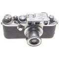 IIIF 3f Leica screwmount 35mm film rangefinder chrome camera 3.5 ELMAR f=5cm cap