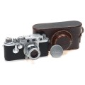 LEICA IIIf RED DIAL SELF TIMER CAMERA ELMAR 3.5/5cm 3F