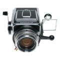 Hasselblad 500C/M Zeiss 2/80 Planar grip finder hood strap and more film set