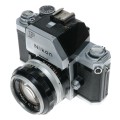 Nikon F vintage SLR film camera 35mm Nikkor-S Auto 1.4/50 lens set