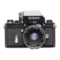 Nikon F Black SLR film camera clean condition Nikkor-H 1:2 f=50mm