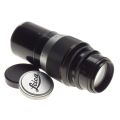 Paint Black Leitz Pre-war Leica 13.5cm f4.5 Screw mount lens with caps #240015