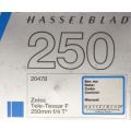 Boxed Hasselblad 2000 FC lens Tele-Tessar 1:4/250mm f=250mm t* Zeiss caps MINT-