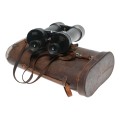 WWI Carl Zeiss Jena Delfort Binoculars 18x50 Original Leather Strap cased