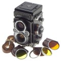 3.5F TLR ROLLEIFLEX 120 FILM CAMERA ZEISS PLANAR 3.5 f=75mm SERVICED 1:3.5/75mm