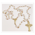 Mother of Pearl Heart Rosary in gold - Limited Edition