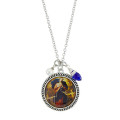 Mary Untier of Knots Pendant with Bead Drops Necklace - 55cm chain