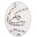 April Birthstone - Genuine Preciosa Crystal Rosary set in Stainless Steel - Crystal AB