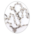 June Birthstone - Genuine Preciosa Nacre Pearl Rosary set in Stainless Steel - Pearl
