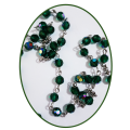 May Birthstone - Genuine Preciosa Crystal Rosary set in Stainless Steel - Emerald AB