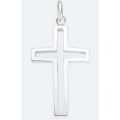 Sterling Silver - 3.5cm Cut out Cross