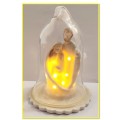 10.5cm Domed Light up Porcelain Hanging Nativity