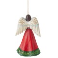 Jim Shore - Angel with Holly hanging ornament