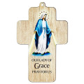 Our Lady of Grace Wooden Cross - 12.5cm