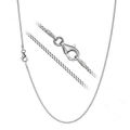 Sterling Silver Curb Link 1mm Chain - 55cm