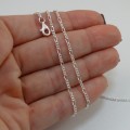 Sterling Silver Figaro 45cm Chain