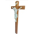48cm Kiaat Crucifix with Marble Corpus