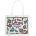 Color-Your-Own God Bless Mom Tote Bag