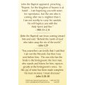 St John the Baptist Holy Prayer Card