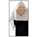 White - Humeral Veil with Gold Orphreys - IHS Embroidery