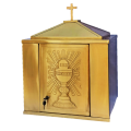 Solid Brass Tabernacle - 40 H X 30 D X 50cm W - Chalice & Eucharist Design