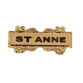 St Anne Scroll Pin in Gold