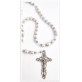 Birthstone Rosary - June - Shell Pearls Strung