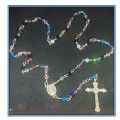 Genuine Preciosa Crystal Rosary Set in Sterling silver- Multicoloured