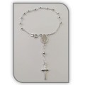 22cm Sterling silver Rosary Bracelet with Miraculous Medal