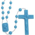 Blue Plastic Cord Rosary