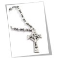 The Breton / Celtic Chaplet in Silver Faux pearls