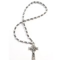 The Breton / Celtic Chaplet in Silver Faux pearls
