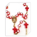 Sacred Heart of Jesus Chaplet - in Red Hearts - Limited Edition