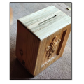 Wooden Lockable Collection box - 28cm x 24cm x 16cm