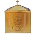 Solid Brass Tabernacle - 40 H X 30 D X 50cm W - Chalice & Eucharist Design