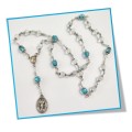 Our Lady Undoer of Knots Chaplet in Blue & Crystal