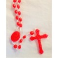 Red Plastic cord Rosary