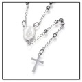 3mm Stainless Steel Rosary with Miraculous Medal Center