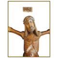 166cm Solid Carved Wooden African Corpus with Inri