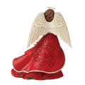 22cm Poinsettia Blossom Angel - Holiday Peace Angel - Jim Shore