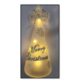 19cm Glass Merry Christmas Angel - Lights Up